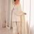 Women white silk sequin emroidery work kurta set