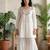 Women white silk sequin emroidery work kurta set