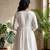 Women white silk sequin emroidery work kurta set