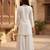Women white silk sequin emroidery work kurta set