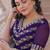 Women purple gorgette sequin emroidery work kurta set