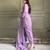 Women levender silk sequin emroidery work kurta set