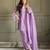 Women levender silk sequin emroidery work kurta set