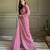 Women peach silk sequin emroidery work kurta set