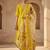 Women yellow silk sequin emroidery work kurta set