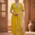 Women yellow silk sequin emroidery work kurta set