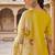 Women yellow silk sequin emroidery work kurta set
