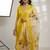 Women yellow silk sequin emroidery work kurta set