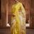 Women yellow silk sequin emroidery work kurta set
