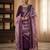 Women wine silk sequin emroidery work kurta set