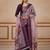 Women wine silk sequin emroidery work kurta set