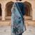 Women blue silk sequin emroidery work kurta set