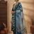 Women blue silk sequin emroidery work kurta set