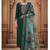 Women green silk sequin emroidery work kurta set