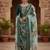 Women green silk sequin emroidery work kurta set