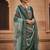 Women green silk sequin emroidery work kurta set