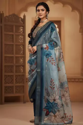 Women purple silk sequin emroidery work kurta set