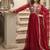 Women maroon silk sequin emroidery work kurta set