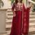 Women maroon silk sequin emroidery work kurta set