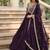 Women purple silk sequin emroidery work kurta set