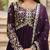 Women purple silk sequin emroidery work kurta set