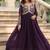 Women purple silk sequin emroidery work kurta set