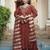Women maroon chanderi sequin emroidery work kurta set