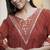 Women maroon chanderi sequin emroidery work kurta set