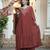 Women maroon chanderi sequin emroidery work kurta set