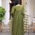Women green chanderi sequin emroidery work kurta set