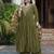 Women green chanderi sequin emroidery work kurta set