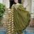 Women green chanderi sequin emroidery work kurta set