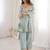 Women sky blue silk sequin emroidery work kurta set