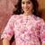 Women pink cotton sequin emroidery work kurta set