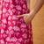 Women pink cotton sequin emroidery work kurta set