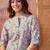 Women sea green cotton sequin emroidery work kurta set
