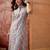 Women sea green cotton sequin emroidery work kurta set