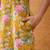 Women yellow cotton sequin emroidery work kurta set