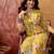 Women yellow cotton sequin emroidery work kurta set