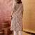 Women cream cotton sequin emroidery work kurta set