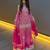 Women pink gorgette sequin emroidery work kurta set