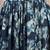 Blue floral printed cotton flared maxi skirt for women