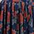 Blue floral printed cotton flared maxi skirt for women