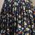 Blue floral printed cotton flared maxi skirt for women