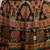 Green floral printed cotton flared maxi skirt for women