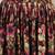 Wine floral printed cotton flared maxi skirt for women