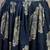 Blue floral printed cotton flared maxi skirt for women