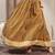 Yellow floral printed cotton flared maxi skirt for women