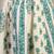 Teal floral printed cotton flared maxi skirt for women