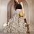 Multicolor floral printed cotton flared maxi skirt for women